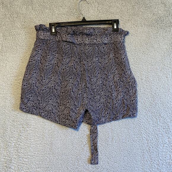 Thread & Supply NWT Woman Ruffle Belted Elastic Zebra Pattern Size Large Shorts - Picture 8 of 9